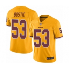 Men's Washington Redskins #53 Jon Bostic Limited Gold Rush Vapor Untouchable Football Jersey
