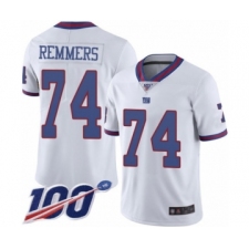 Men's New York Giants #74 Mike Remmers Limited White Rush Vapor Untouchable 100th Season Football Jersey