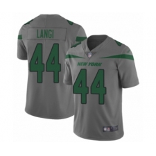 Men's New York Jets #44 Harvey Langi Limited Gray Inverted Legend Football Jersey