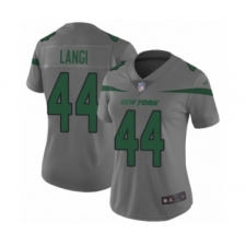Women's New York Jets #44 Harvey Langi Limited Gray Inverted Legend Football Jersey