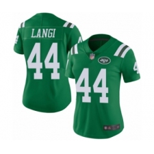 Women's New York Jets #44 Harvey Langi Limited Green Rush Vapor Untouchable Football Jersey