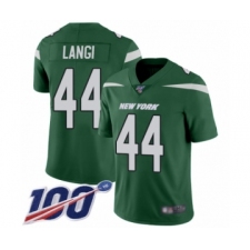 Youth New York Jets #44 Harvey Langi Green Team Color Vapor Untouchable Limited Player 100th Season Football Jersey