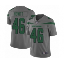 Men's New York Jets #46 Neville Hewitt Limited Gray Inverted Legend Football Jersey