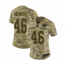 Women's New York Jets #46 Neville Hewitt Limited Camo 2018 Salute to Service Football Jersey