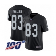 Youth Oakland Raiders #83 Darren Waller Black Team Color Vapor Untouchable Limited Player 100th Season Football Jersey