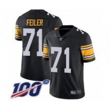 Youth Pittsburgh Steelers #71 Matt Feiler Black Alternate Vapor Untouchable Limited Player 100th Season Football Jersey