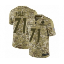 Youth Pittsburgh Steelers #71 Matt Feiler Limited Camo 2018 Salute to Service Football Jersey
