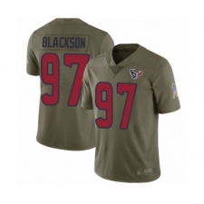 Men's Houston Texans #97 Angelo Blackson Limited Olive 2017 Salute to Service Football Jersey