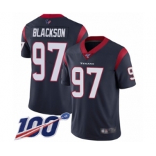 Men's Houston Texans #97 Angelo Blackson Navy Blue Team Color Vapor Untouchable Limited Player 100th Season Football Jersey