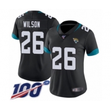 Women's Jacksonville Jaguars #26 Jarrod Wilson Black Team Color Vapor Untouchable Limited Player 100th Season Football Jersey