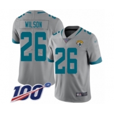 Youth Jacksonville Jaguars #26 Jarrod Wilson Silver Inverted Legend Limited 100th Season Football Jersey