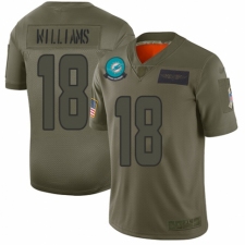 Women's Miami Dolphins #18 Preston Williams Limited Camo 2019 Salute to Service Football Jersey