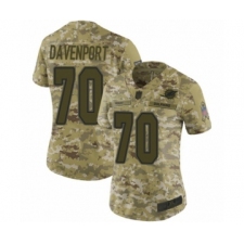 Women's Miami Dolphins #70 Julie'n Davenport Limited Camo 2018 Salute to Service Football Jersey