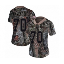 Women's Miami Dolphins #70 Julie'n Davenport Limited Camo Rush Realtree Football Jersey