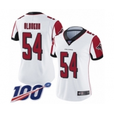 Women's Atlanta Falcons #54 Foye Oluokun White Vapor Untouchable Limited Player 100th Season Football Jersey