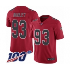 Men's Atlanta Falcons #93 Allen Bailey Limited Red Rush Vapor Untouchable 100th Season Football Jersey