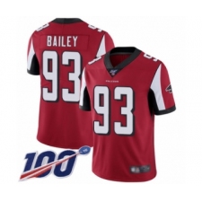 Men's Atlanta Falcons #93 Allen Bailey Red Team Color Vapor Untouchable Limited Player 100th Season Football Jersey