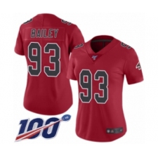 Women's Atlanta Falcons #93 Allen Bailey Limited Red Rush Vapor Untouchable 100th Season Football Jersey