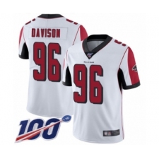 Men's Atlanta Falcons #96 Tyeler Davison White Vapor Untouchable Limited Player 100th Season Football Jersey