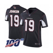 Men's Arizona Cardinals #19 KeeSean Johnson Black Alternate Vapor Untouchable Limited Player 100th Season Football Jersey