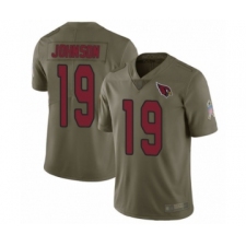 Youth Arizona Cardinals #19 KeeSean Johnson Limited Olive 2017 Salute to Service Football Jersey