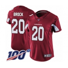 Women's Arizona Cardinals #20 Tramaine Brock Black Alternate Vapor Untouchable Limited Player 100th Season Football Jersey