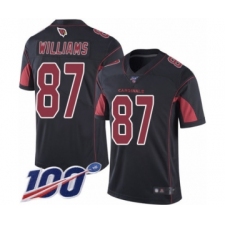 Men's Arizona Cardinals #87 Maxx Williams Limited Black Rush Vapor Untouchable 100th Season Football Jersey