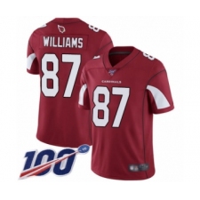 Men's Arizona Cardinals #87 Maxx Williams Red Team Color Vapor Untouchable Limited Player 100th Season Football Jersey