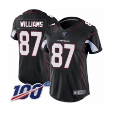 Women's Arizona Cardinals #87 Maxx Williams Black Alternate Vapor Untouchable Limited Player 100th Season Football Jersey