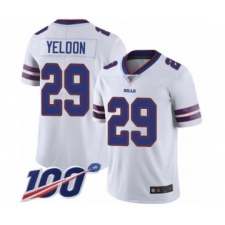 Youth Buffalo Bills #29 T.J. Yeldon White Vapor Untouchable Limited Player 100th Season Football Jersey