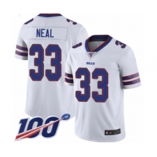 Men's Buffalo Bills #33 Siran Neal White Vapor Untouchable Limited Player 100th Season Football Jersey