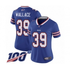 Women's Buffalo Bills #39 Levi Wallace Royal Blue Team Color Vapor Untouchable Limited Player 100th Season Football Jersey
