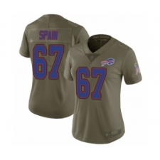 Women's Buffalo Bills #67 Quinton Spain Limited Olive 2017 Salute to Service Football Jersey
