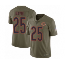 Youth Chicago Bears #25 Mike Davis Limited Olive 2017 Salute to Service Football Jersey