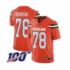 Men's Cleveland Browns #78 Greg Robinson Orange Alternate Vapor Untouchable Limited Player 100th Season Football Jersey