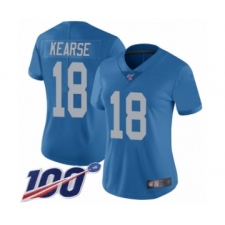 Women's Detroit Lions #18 Jermaine Kearse Blue Alternate Vapor Untouchable Limited Player 100th Season Football Jersey