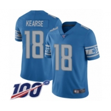 Youth Detroit Lions #18 Jermaine Kearse Blue Team Color Vapor Untouchable Limited Player 100th Season Football Jersey