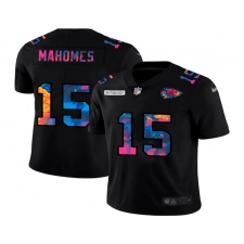 Men's Kansas City Chiefs #15 Patrick Mahomes Rainbow Version Nike Limited Jersey