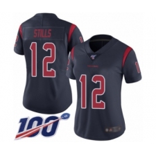 Women's Houston Texans #12 Kenny Stills Limited Navy Blue Rush Vapor Untouchable 100th Season Football Jersey