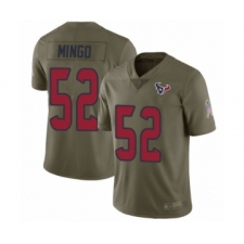 Men's Houston Texans #52 Barkevious Mingo Limited Olive 2017 Salute to Service Football Jersey