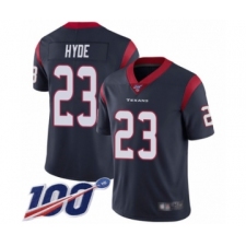 Men's Houston Texans #23 Carlos Hyde Navy Blue Team Color Vapor Untouchable Limited Player 100th Season Football Jersey