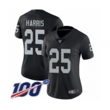 Women's Oakland Raiders #25 Erik Harris Black Team Color Vapor Untouchable Limited Player 100th Season Football Jersey