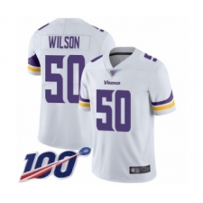 Men's Minnesota Vikings #50 Eric Wilson White Vapor Untouchable Limited Player 100th Season Football Jersey