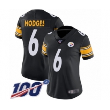 Women's Pittsburgh Steelers #6 Devlin Hodges Black Team Color Vapor Untouchable Limited Player 100th Season Football Jersey
