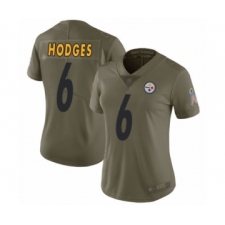Women's Pittsburgh Steelers #6 Devlin Hodges Limited Olive 2017 Salute to Service Football Jersey