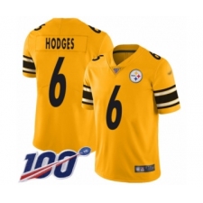 Youth Pittsburgh Steelers #6 Devlin Hodges Limited Gold Inverted Legend 100th Season Football Jersey