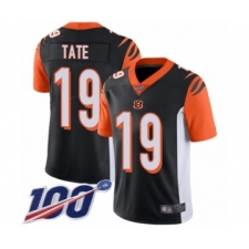 Men's Cincinnati Bengals #19 Auden Tate Black Team Color Vapor Untouchable Limited Player 100th Season Football Jersey
