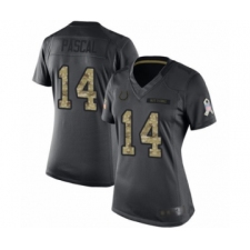 Women's Indianapolis Colts #14 Zach Pascal Limited Black 2016 Salute to Service Football Jersey