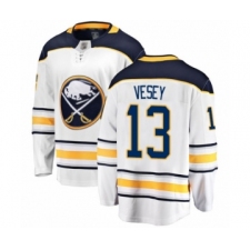 Youth Buffalo Sabres #13 Jimmy Vesey Fanatics Branded White Away Breakaway Hockey Jersey