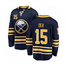 Men's Buffalo Sabres #15 Jean-Sebastien Dea Fanatics Branded Navy Blue Home Breakaway Hockey Jersey